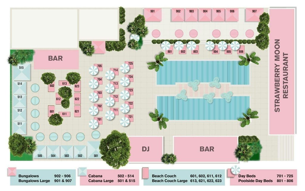 strawberry moon miami table map