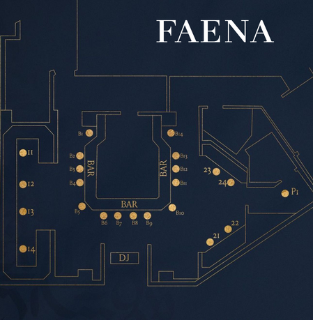 Faena Miami Beach tables map