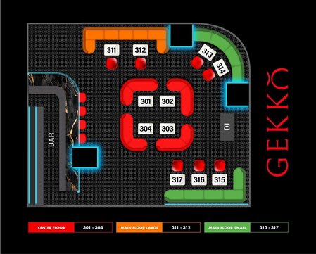 Gekko Miami tables map